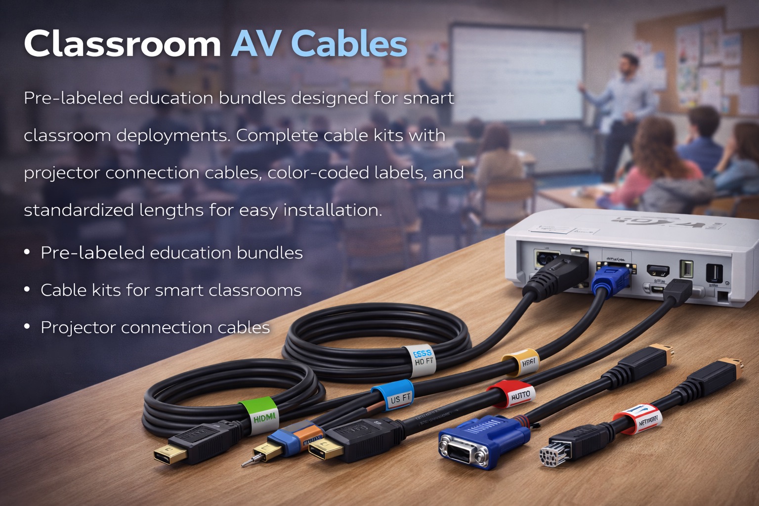 Classroom AV Cables